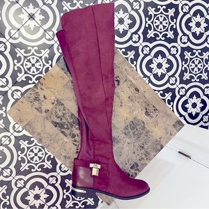 Size 9, Burgundy Boots, 23 inches high